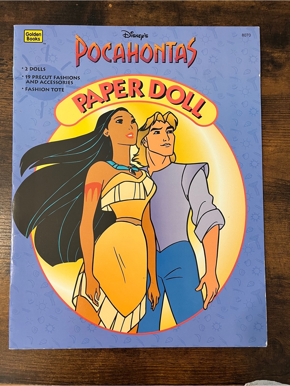 Disney Pocahontas Paper Doll Set - Purple Cover with Yellow Accent